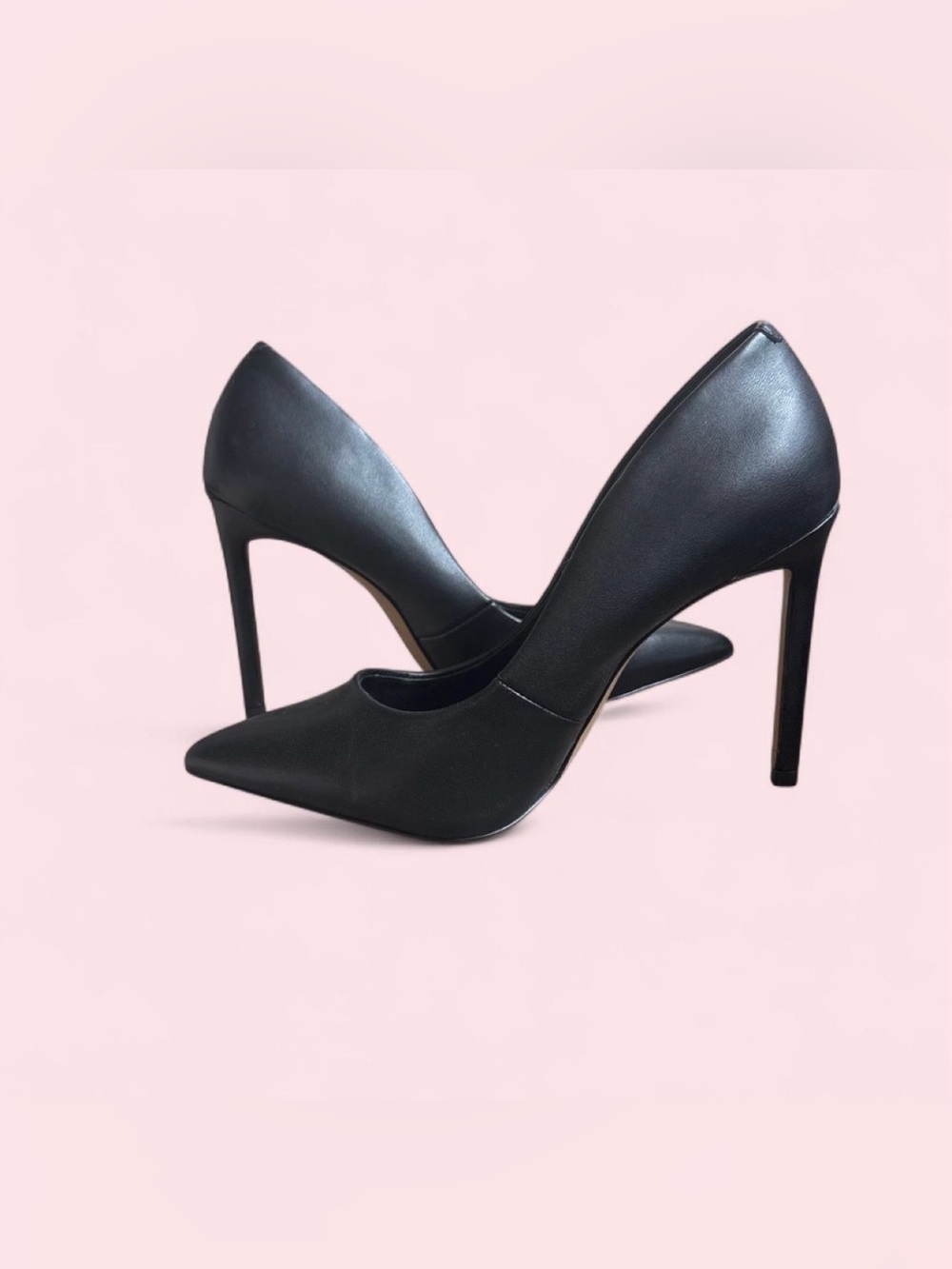 Classic Black Pointed-Toe 4.5 High Heels - Picture 2 of 5